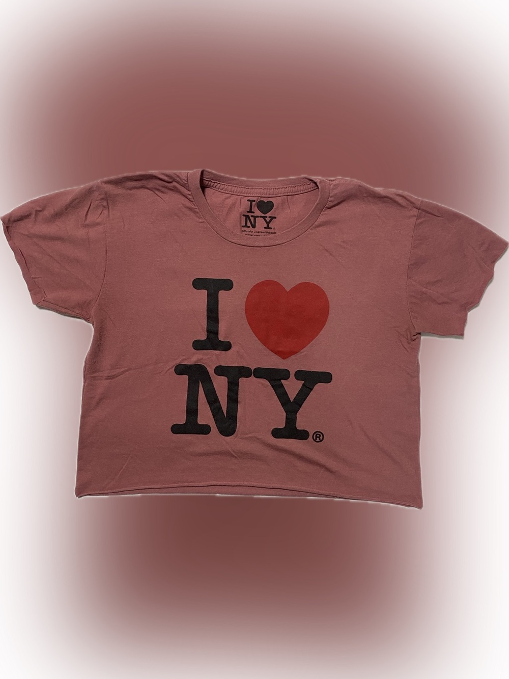 I Love NY Pink Crop Tee - Women's Graphic Top